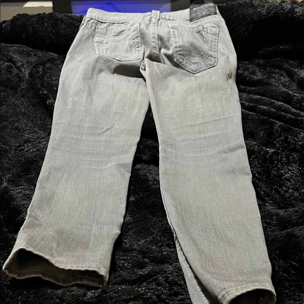 True Religion Light Gray Denim Jeans